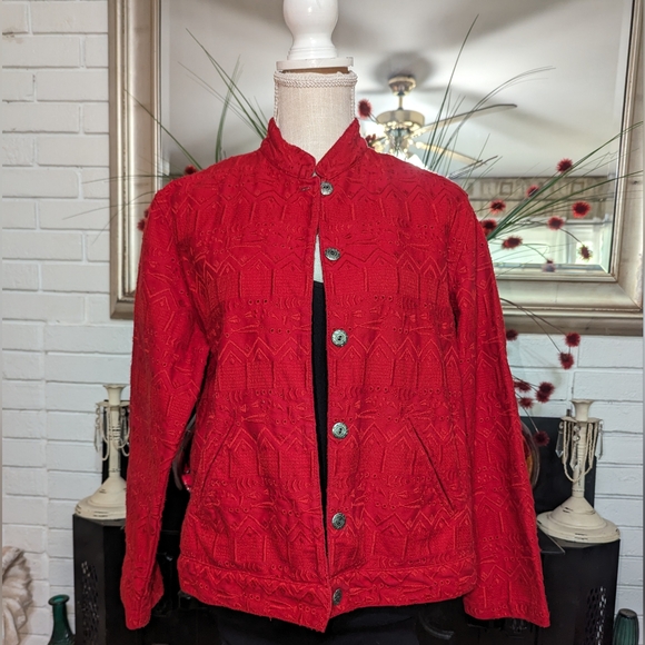 Chico's Jackets & Blazers - Chico Vintage Eyelet Jacket